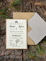 WEDDING INVITATIONS forest / Mountains / woodland theme Bespoke wedding invitations, rustic invites7