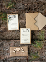 WEDDING INVITATIONS forest / Mountains / woodland theme Bespoke wedding invitations, rustic invites7