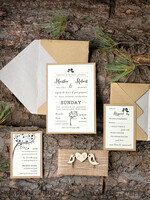 WEDDING INVITATIONS forest / Mountains / woodland theme Bespoke wedding invitations, rustic invites7