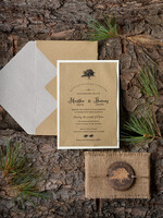 WEDDING INVITATIONS forest / Mountains / woodland theme Stylish wedding invitation, country barn stationery8
