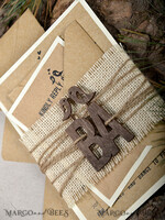 WEDDING INVITATIONS forest / Mountains / woodland theme Custom Wedding invitations, wooden invites6