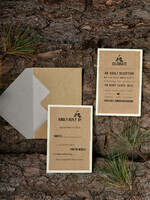 WEDDING INVITATIONS forest / Mountains / woodland theme Custom Wedding invitations, wooden invites6