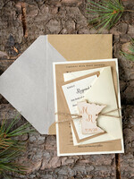 WEDDING INVITATIONS forest / Mountains / woodland theme Handmade wedding invitation, rustic wood stationery4