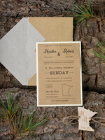 WEDDING INVITATIONS forest / Mountains / woodland theme Handmade wedding invitation, rustic wood stationery4