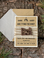 WEDDING INVITATIONS forest / Mountains / woodland theme Wedding invitations handmade, natural rustic stationery6