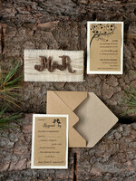 WEDDING INVITATIONS forest / Mountains / woodland theme Bespoke wedding invitation, woodland stationery7