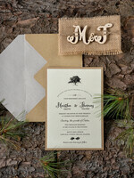 WEDDING INVITATIONS forest / Mountains / woodland theme Stunning wedding invitations, country barn stationery8