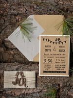 WEDDING INVITATIONS forest / Mountains / woodland theme Wedding invitations online, country barn stationery8