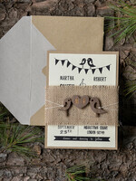 WEDDING INVITATIONS forest / Mountains / woodland theme Wedding invitations custom, forest wooden stationery9