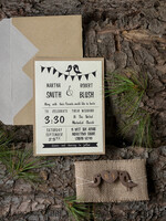 WEDDING INVITATIONS forest / Mountains / woodland theme Wedding invitations custom, forest wooden stationery9