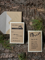 WEDDING INVITATIONS forest / Mountains / woodland theme Wedding invitations custom, forest wooden stationery9