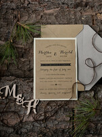 WEDDING INVITATIONS forest / Mountains / woodland theme Romantic Wedding invitations, natural rustic stationery6