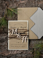 WEDDING INVITATIONS forest / Mountains / woodland theme Romantic Wedding invitations, natural rustic stationery6