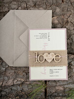 WEDDING INVITATIONS forest / Mountains / woodland theme Wedding invitations cards, rustic wood stationery8