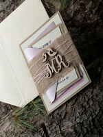 WEDDING INVITATIONS forest / Mountains / woodland theme Custom Wedding invitations, rustic wood stationery8