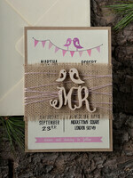 WEDDING INVITATIONS forest / Mountains / woodland theme Custom Wedding invitations, rustic wood stationery8