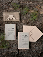 WEDDING INVITATIONS forest / Mountains / woodland theme The wedding invitations card, wooden invites8