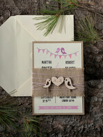 WEDDING INVITATIONS forest / Mountains / woodland theme Personalised wedding invitation, wooden invites7