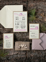 WEDDING INVITATIONS forest / Mountains / woodland theme Personalised wedding invitation, wooden invites7