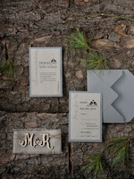 WEDDING INVITATIONS forest / Mountains / woodland theme The wedding invitations card, wooden invites8