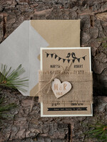 HOCHZEITS EINLADUNGEN Wald / Berge / Waldlandschaft Thema Benutzerdefinierte Hochzeitskarten, rustikale Scheuneneinladungen6