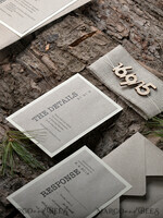 HOCHZEITS EINLADUNGEN Wald / Berge / Waldlandschaft Thema Handgemachte Hochzeitseinladung, Waldstationery7