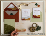 HOCHZEITS EINLADUNGEN Wald / Berge / Waldlandschaft Thema Bergmodernes Bogen-Acryl-Hochzeitsinvitation-Set, moderne Hochzeitskarten aus Arizona, klare Plexiglassuite-Hochzeitskarten, terrakotta Hochzeitskarten, Berghochzeitsinvitation-Set, salbeigrüne Hochzeitskarte aus Plexiglas.21