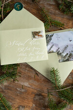 HOCHZEITS EINLADUNGEN Wald / Berge / Waldlandschaft Thema Individuelle Hochzeitskarte, natürliche rustikale Papeterie9