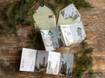 HOCHZEITS EINLADUNGEN Wald / Berge / Waldlandschaft Thema Individuelle Hochzeitskarte, natürliche rustikale Papeterie9
