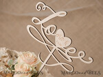 CAKE TOPPER RUSTIC wedding cake topper, wooden6