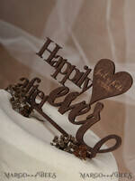 CAKE TOPPER RUSTIC cake topper, wooden3