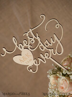 CAKE TOPPER RUSTIC topper, wooden5