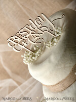 CAKE TOPPER RUSTIC topper, wooden5