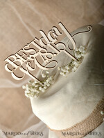 CAKE TOPPER RUSTIC topper, wooden5