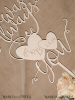 CAKE TOPPER RUSTIC wedding cake topper, wooden5