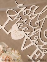 CAKE TOPPER RUSTIC wedding cake topper, wooden6
