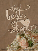CAKE TOPPER RUSTIC wedding cake topper, wooden6