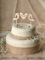 CAKE TOPPER RUSTIC cake topper, wooden4