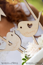 CAKE TOPPER RUSTIC topper, wooden4