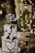 CAKE TOPPER RUSTIC topper, vintage5