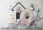 WEDDING INVITATIONS Elegant Invites Classic Cards  Vintage Floral Wedding Invitations, Minimalistic Pink Wedding Invites, Delicate Royal Navy Wedding Cards With Hand Dyed Ribbon, Handmade Wedding Stationery47