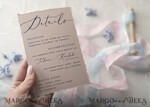WEDDING INVITATIONS Elegant Invites Classic Cards  Vintage Floral Wedding Invitations, Minimalistic Pink Wedding Invites, Delicate Royal Navy Wedding Cards With Hand Dyed Ribbon, Handmade Wedding Stationery47
