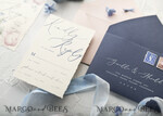 WEDDING INVITATIONS Elegant Invites Classic Cards  Vintage Floral Wedding Invitations, Minimalistic Pink Wedding Invites, Delicate Royal Navy Wedding Cards With Hand Dyed Ribbon, Handmade Wedding Stationery47