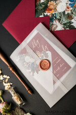 WEDDING INVITATIONS Elegant Invites Classic Cards  Luxury Acrylic Plexi Wedding Invitations, Glamour Golden Shine Wedding Invites, Vintage Floral Wedding Cards, Romantic Red And Gold Wedding Invitation Suite26