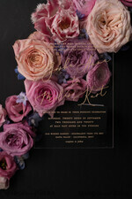 WEDDING INVITATIONS Elegant Invites Classic Cards Vintage Floral Wedding Invitation Suite, Luxury Acrylic Plexi Wedding Invitations, Romantic Pink Wedding Cards, Glamour Golden Wedding Stationery18