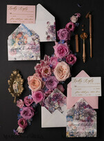 WEDDING INVITATIONS Elegant Invites Classic Cards Vintage Floral Wedding Invitation Suite, Luxury Acrylic Plexi Wedding Invitations, Romantic Pink Wedding Cards, Glamour Golden Wedding Stationery18