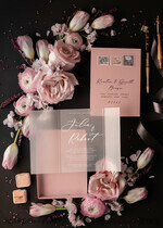 WEDDING INVITATIONS Elegant Invites Classic Cards Romantic Blush Pink Box Wedding Invitation Suite, Elegant Affordable Wedding Invites, Luxury Acrylic Plexi Wedding Invitations, Glamour Vellum Wedding Cards15