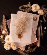 WEDDING INVITATIONS Elegant Invites Classic Cards Romantic Blush Pink Wedding Invitations, Elegant Box Wedding Invitation Suite, Bespoke Acrylic Wedding Cards, Pampas Grass Plexi Wedding Invites2