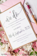 WEDDING INVITATIONS Elegant Invites Classic Cards Vintage Wooden Wedding Invitations, Elegant Birch Heart Wedding Cards, Bespoke Pink Wedding Invites, Handmade Wedding Stationery19