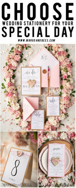 WEDDING INVITATIONS Elegant Invites Classic Cards Vintage Wooden Wedding Invitations, Elegant Birch Heart Wedding Cards, Bespoke Pink Wedding Invites, Handmade Wedding Stationery19